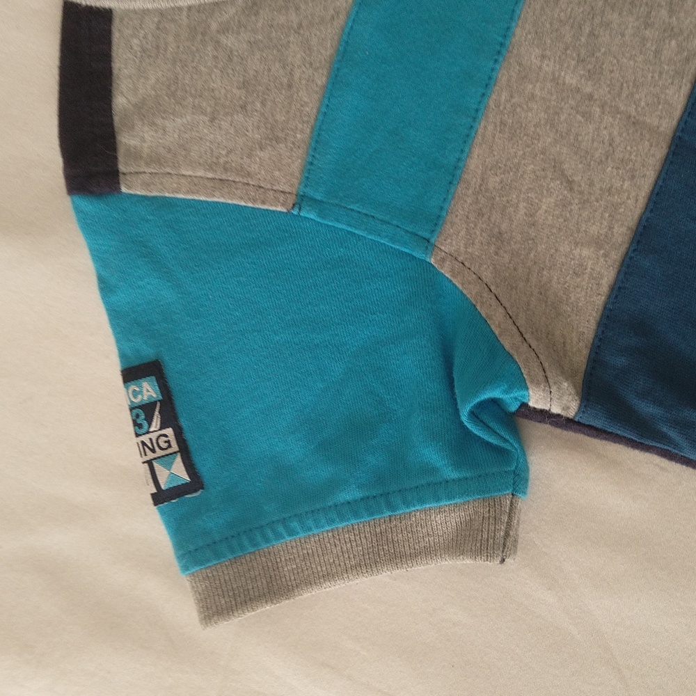 Nautica  boys  color block  -short sleeve polo shirt size medium (5/6) - Picture 4 of 6